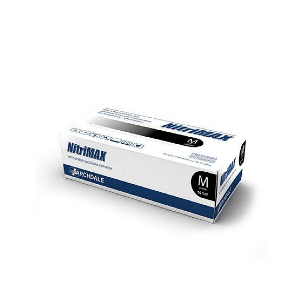 Перчатки Nitrimax черные M, 50 пар